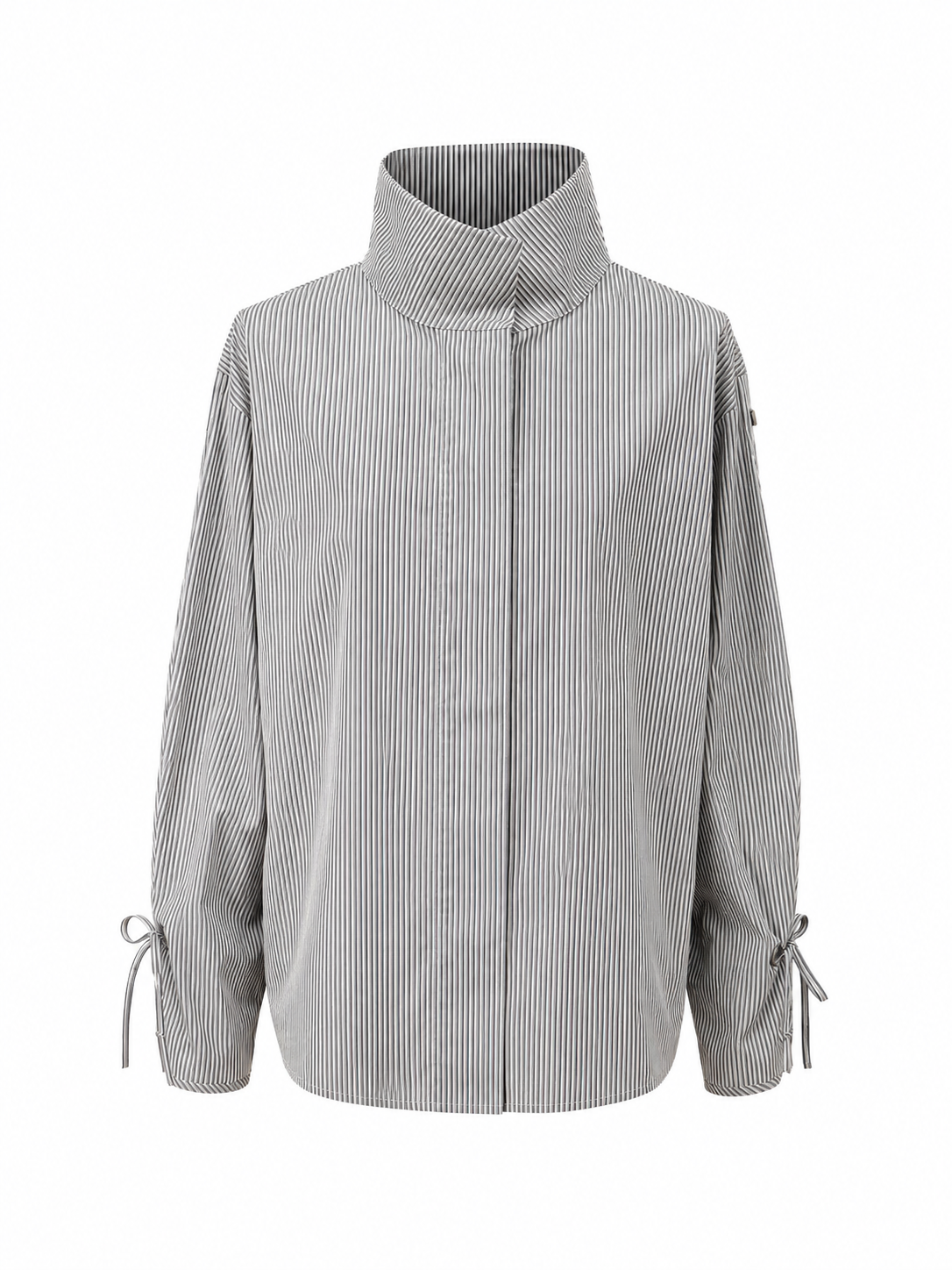 Camisa con detalles de rayas azul