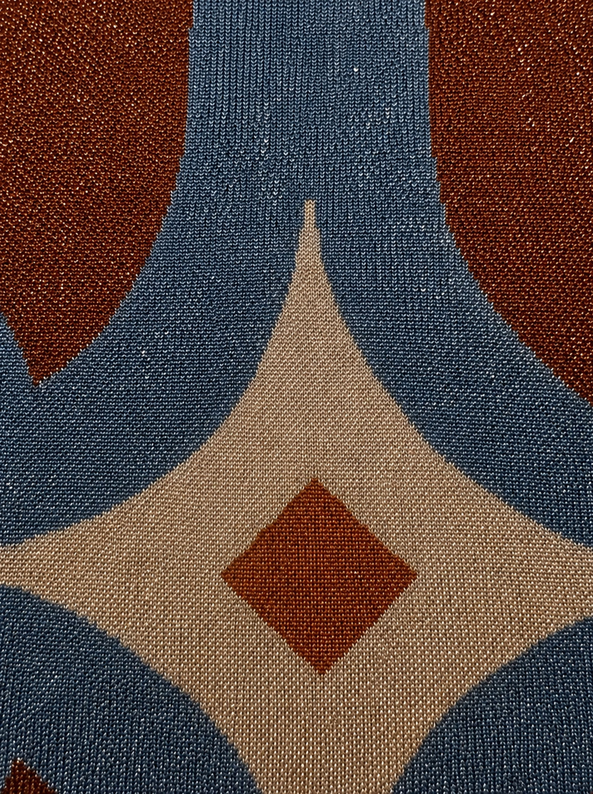 Vestido de jacquard en lurex azul