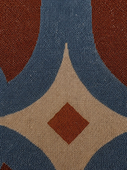 Vestido de jacquard en lurex azul