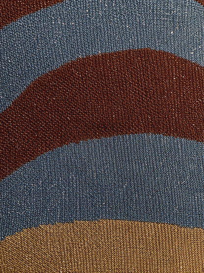 Falda de jacquard en lurex azul