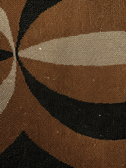 Falda de jacquard en lurex dorado