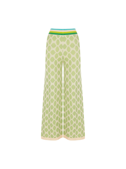 Pantalón intarsia verde