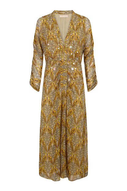 Vestido midi pájaros