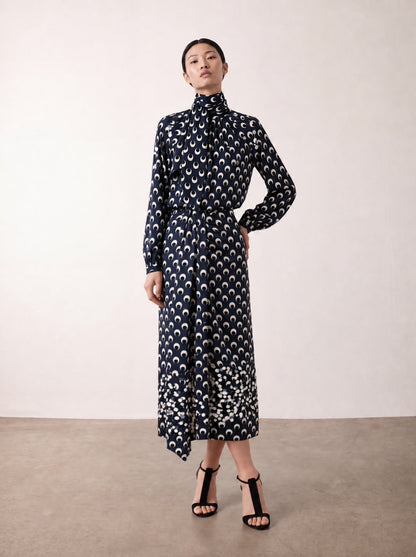 Blusa azul lunares con lentejuelas