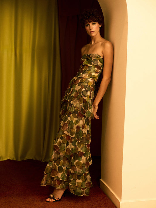 Corpiño tul círculos