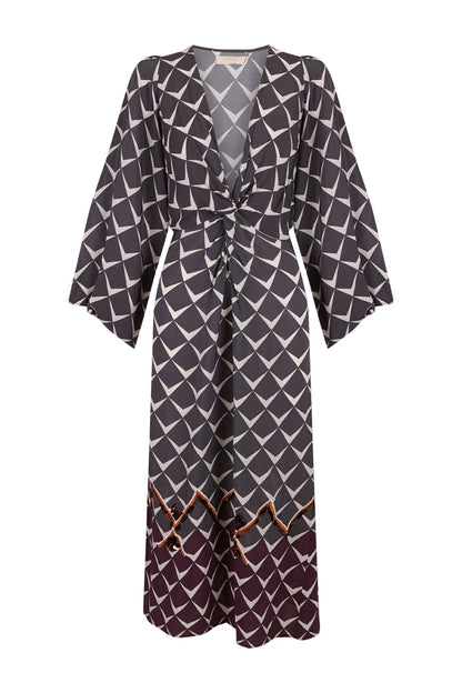 Vestido greca antracita