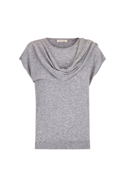 Top con lazada gris