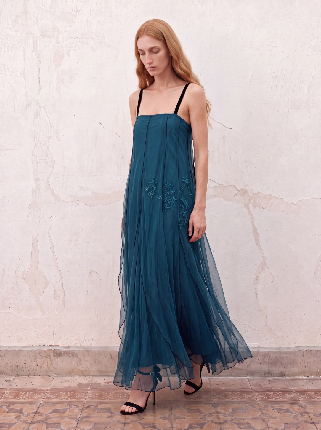 Vestido de tul azul