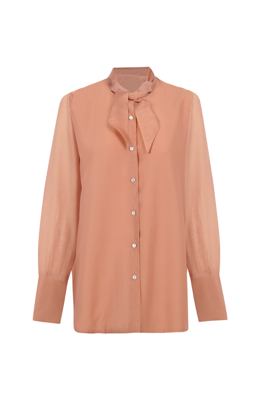 Blusa rosa con abertura trasera