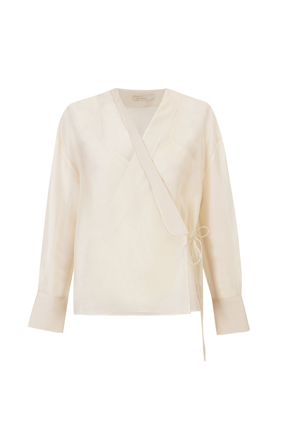 Blusa cruzada marfil