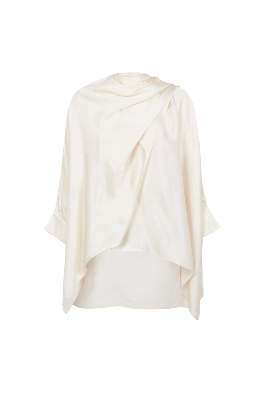 Blusa con capa beige