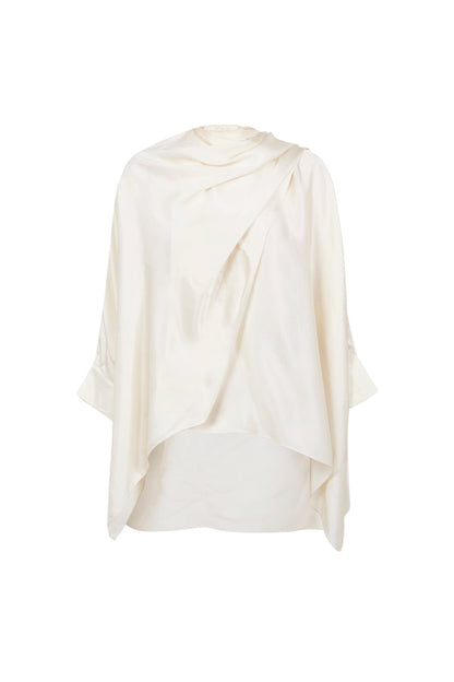 Blusa con capa beige