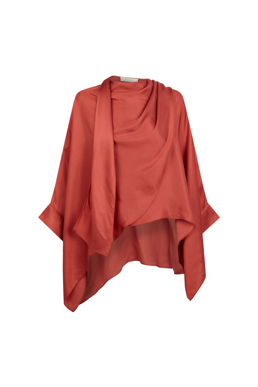 Blusa con capa teja
