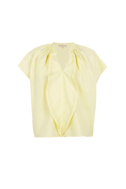 Blusa popelín amarilla