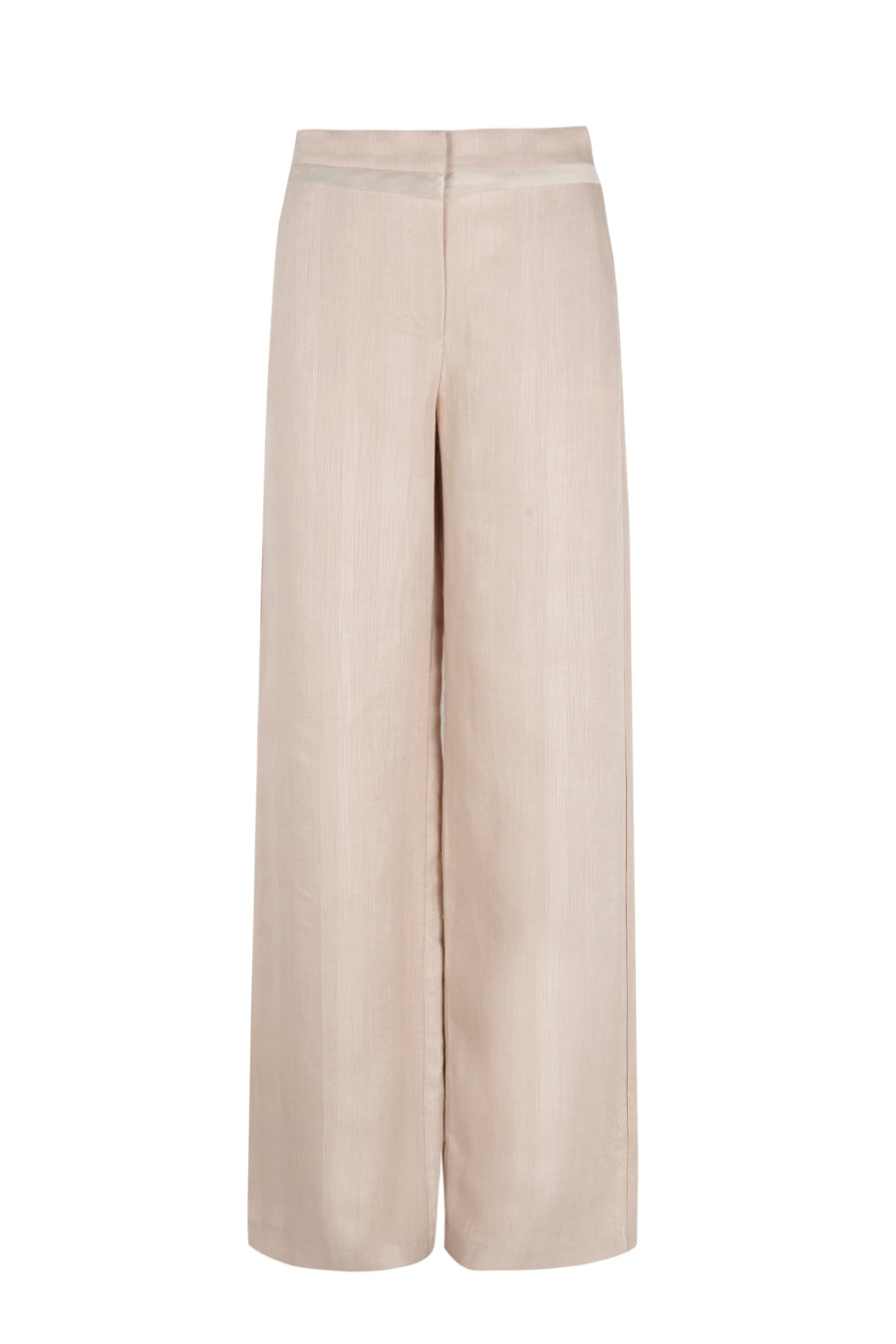 Pantalón con lino beige