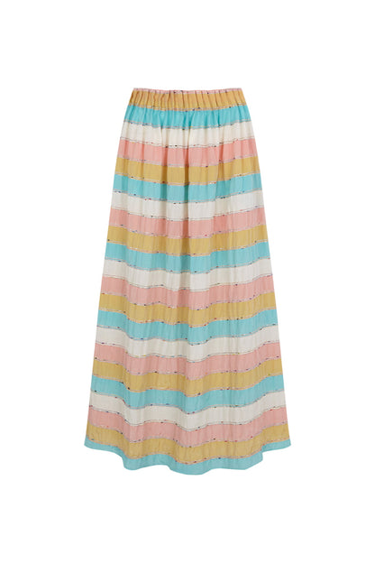 Falda rayas multicolor