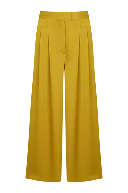 Pantalón ancho color pistacho