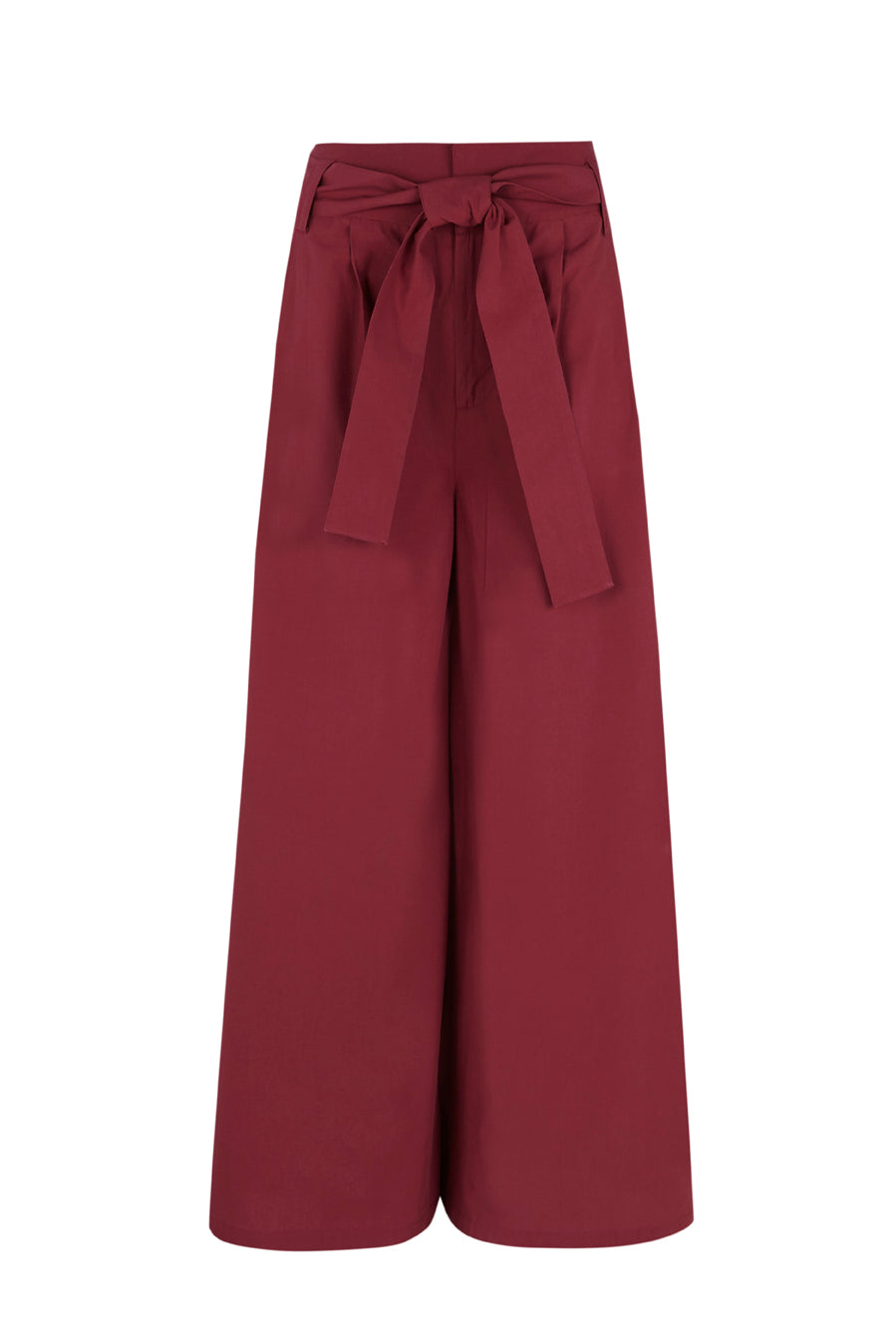 Pantalón de popelín ciruela