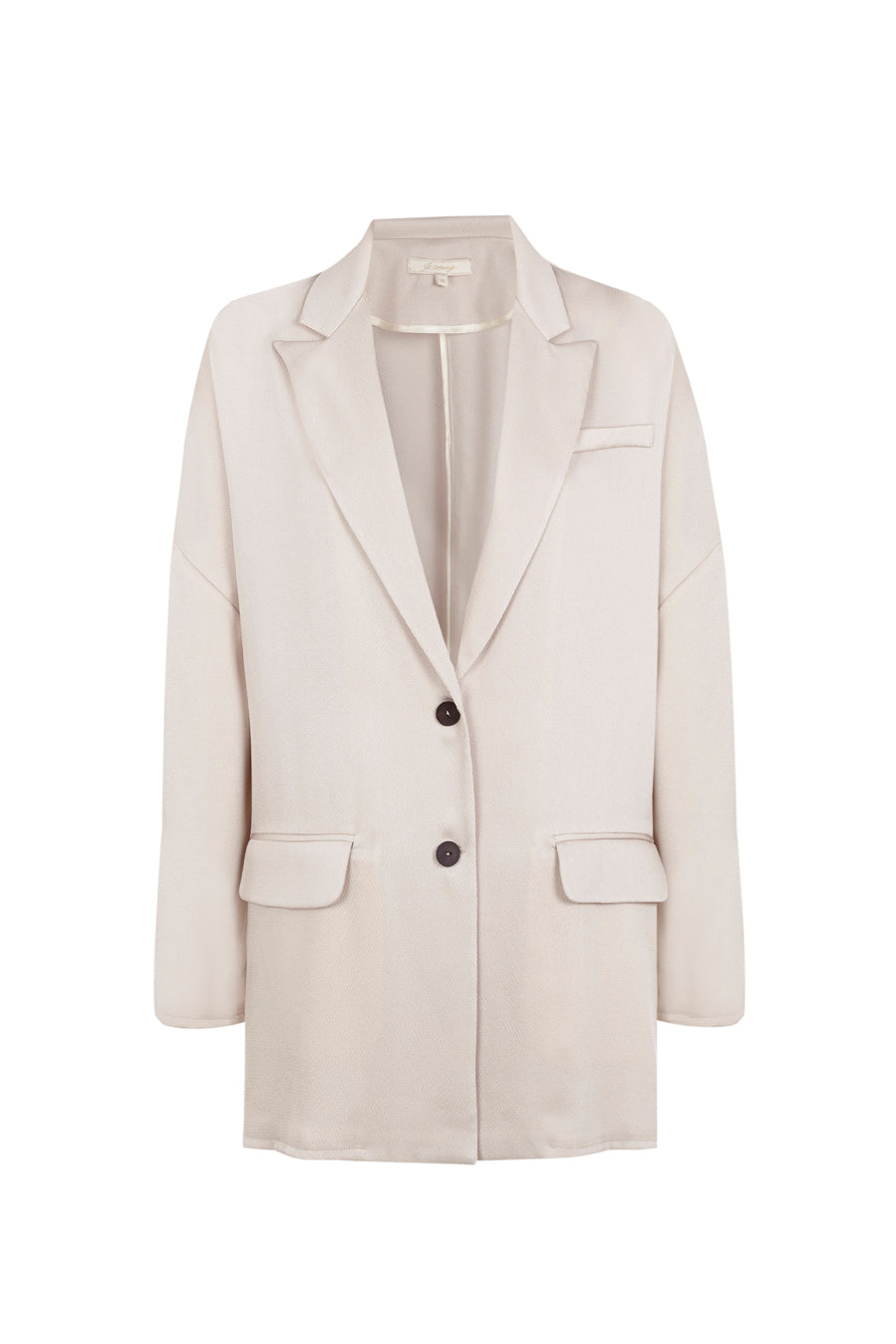 Blazer satinada piedra