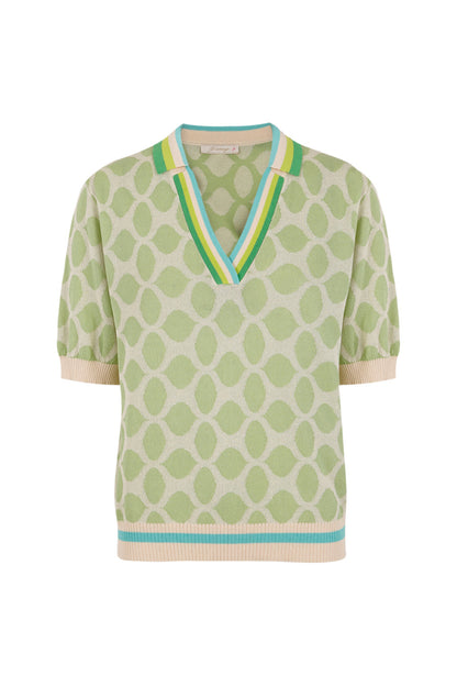 Jersey con intarsia verde
