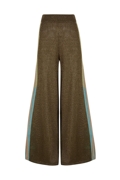 Pantalón lurex kaki