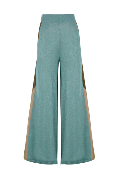 Pantalón lurex turquesa