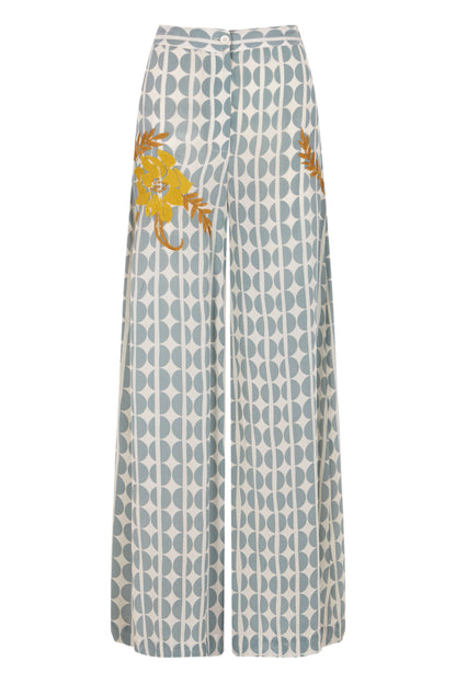 Pantalón granos café celeste