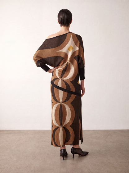 Jersey en jacquard de lurex dorado
