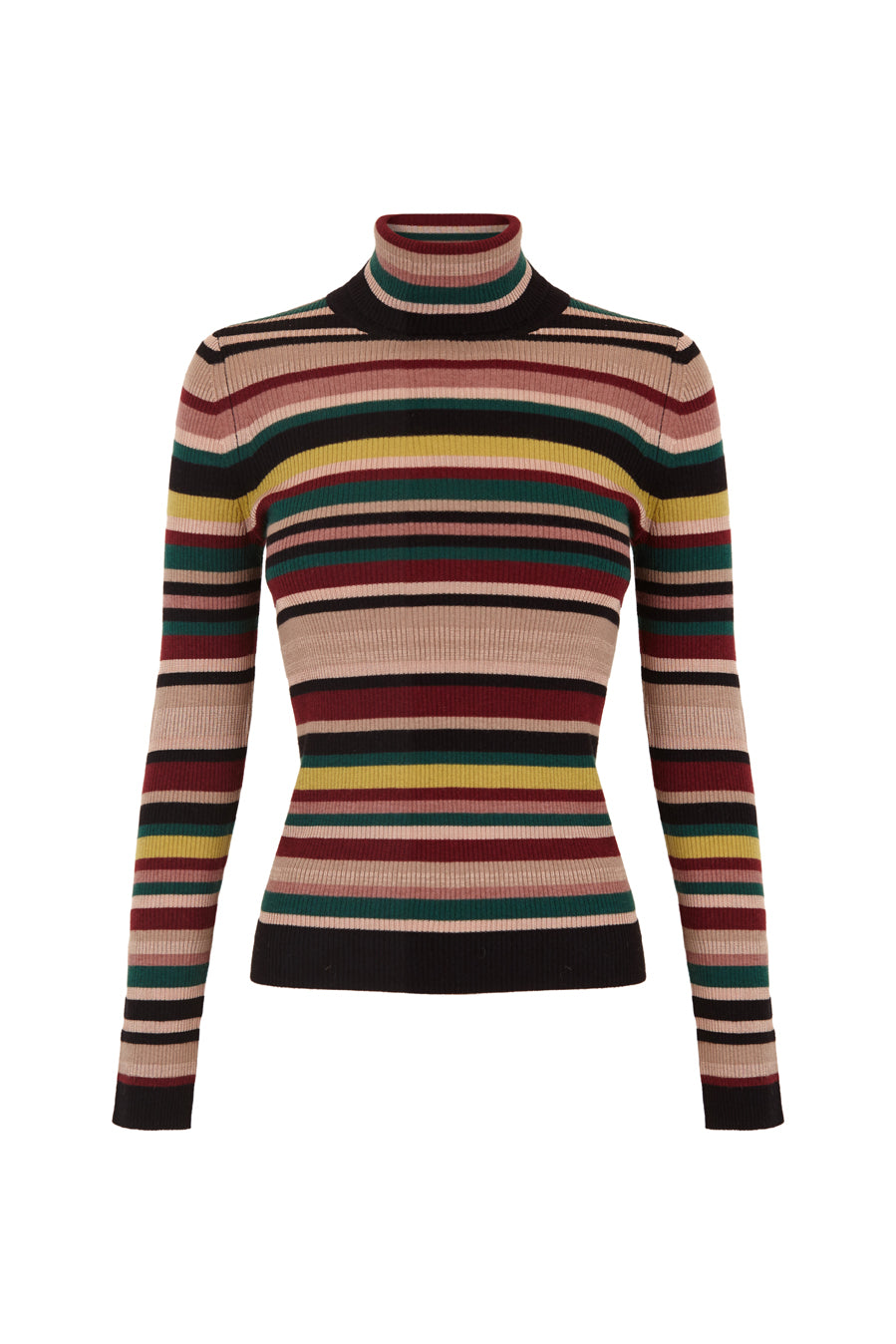 Jersey cuello alto multirayas