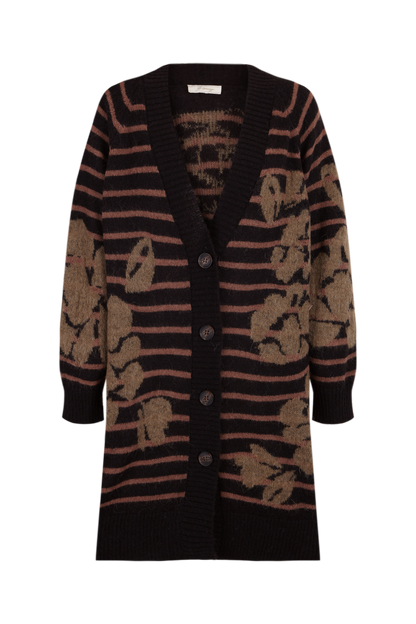 Chaqueta de flores kaki