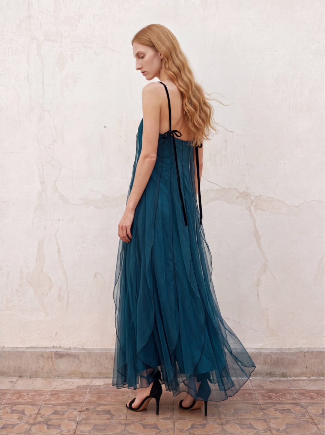 Vestido de tul azul