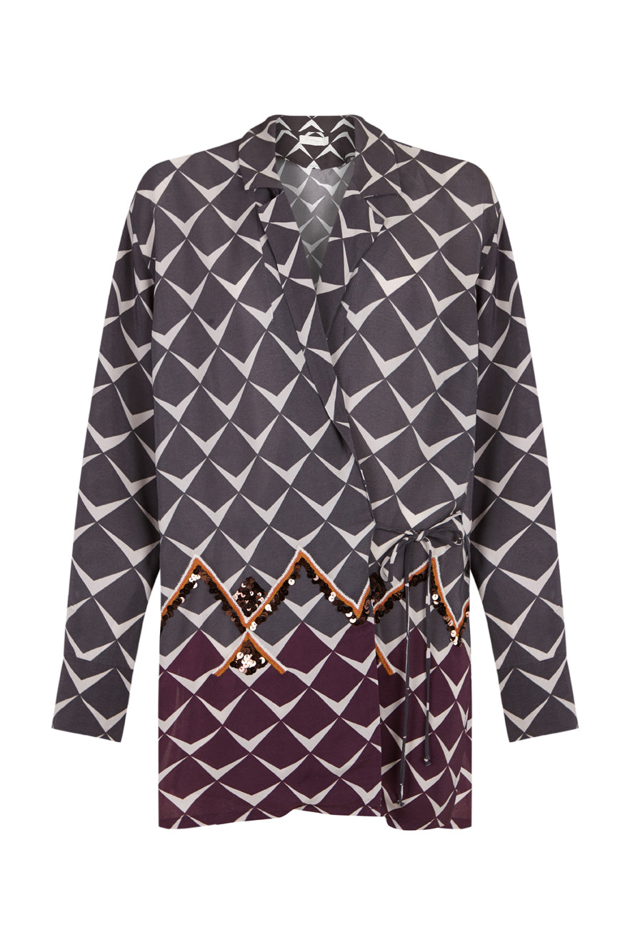 Blazer camisera greca antracita