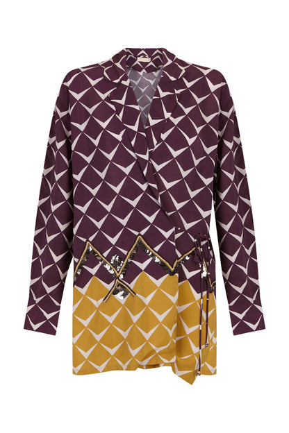 Blazer camisera greca granate