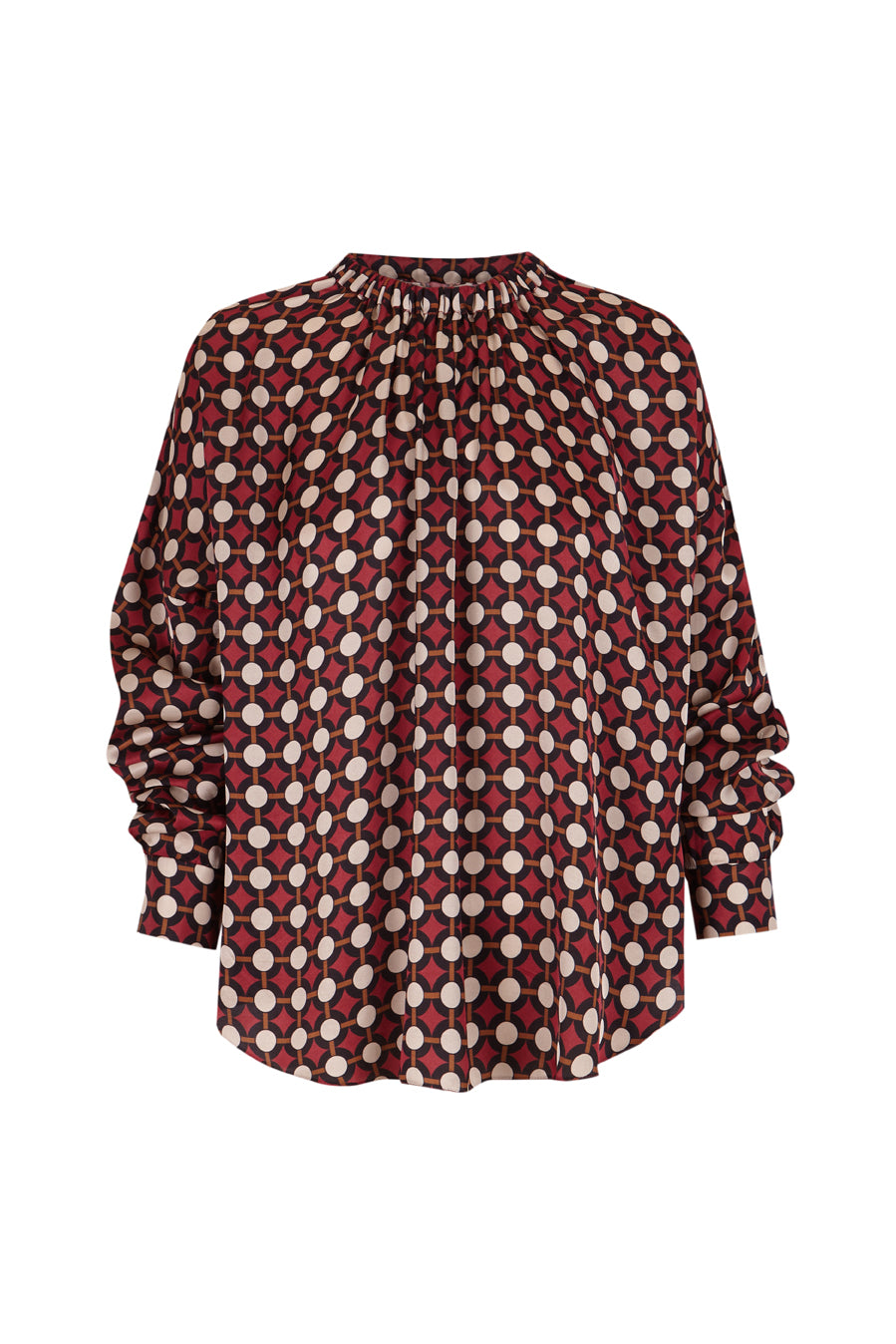 Blusa de lunares granate