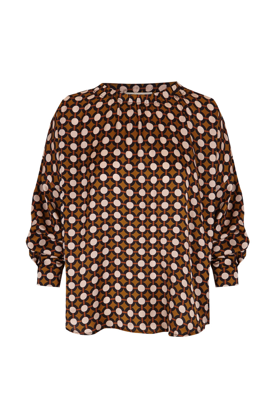 Blusa de lunares color tabaco