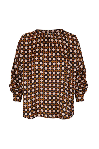 Blusa de lunares color tabaco