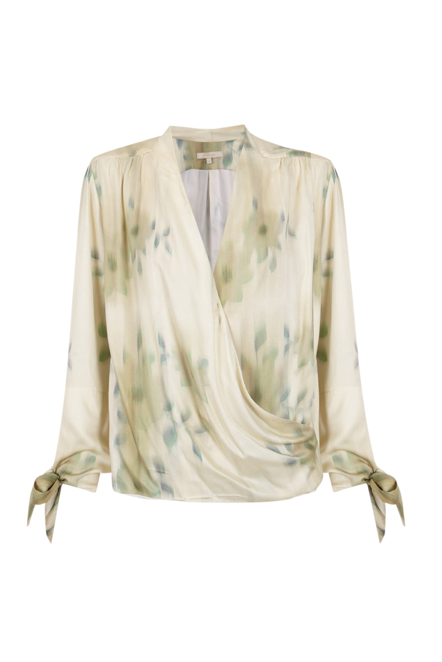 Blusa cruzada tonos verdes