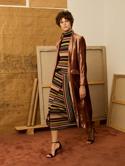 Jersey cuello alto multirayas