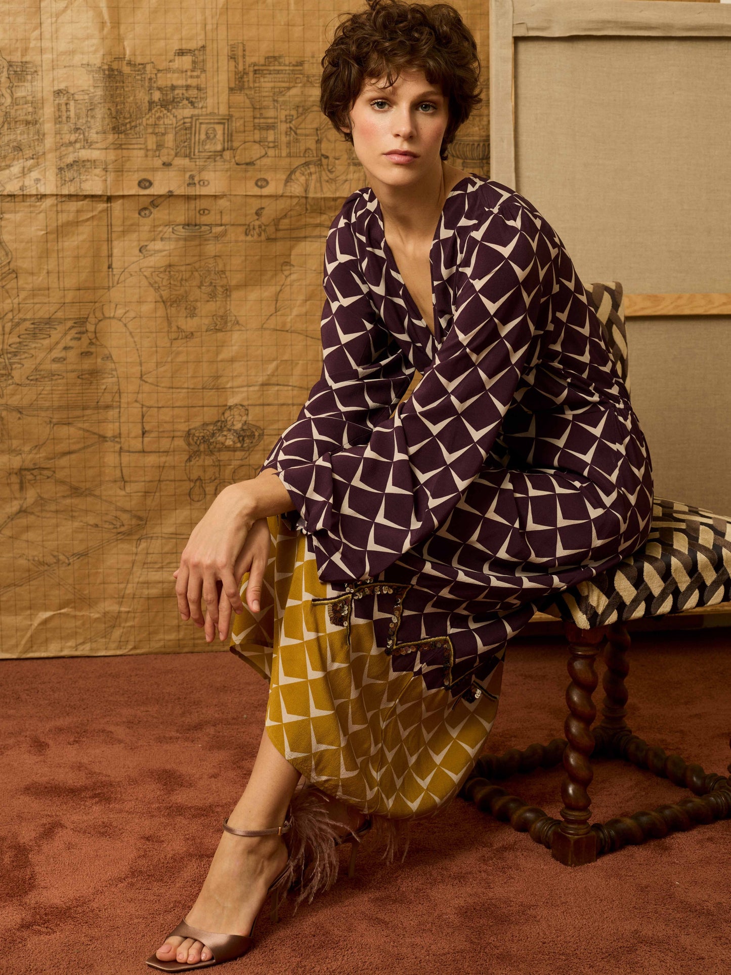 Vestido greca ganate