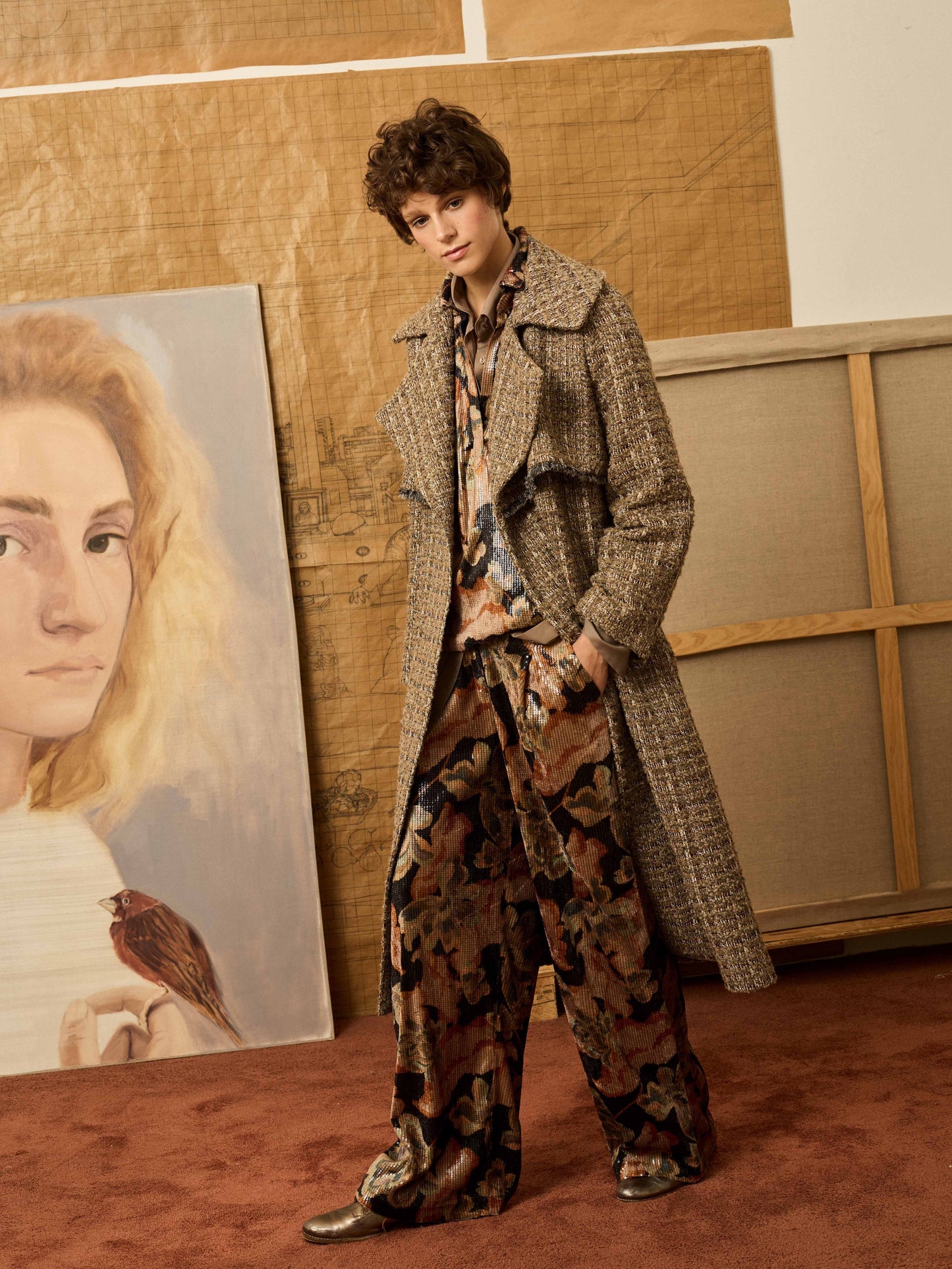 Abrigo topo con desflecado