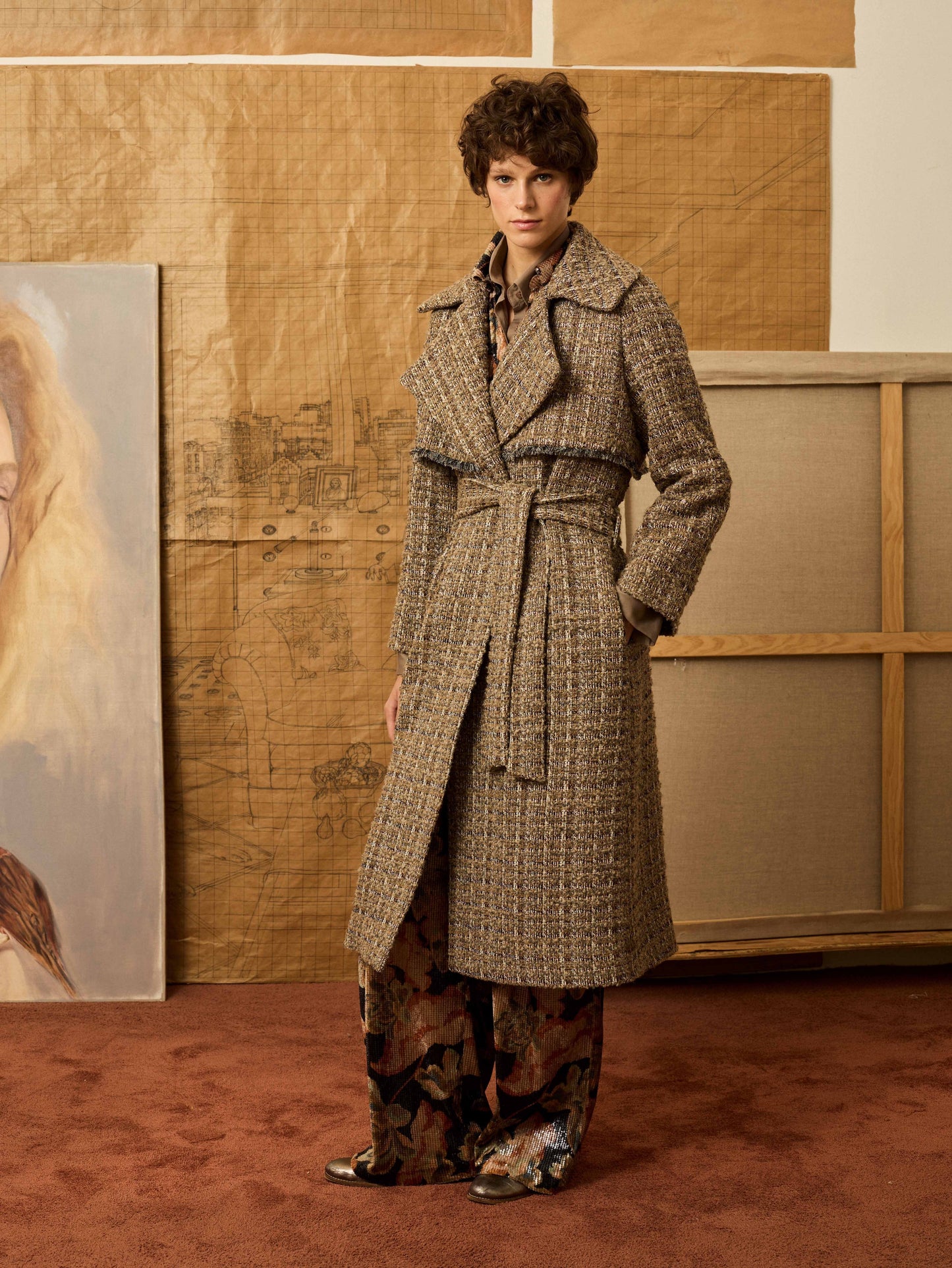 Abrigo topo con desflecado