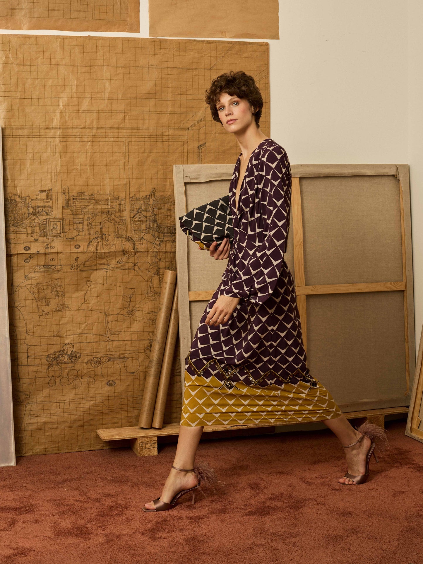 Vestido greca ganate