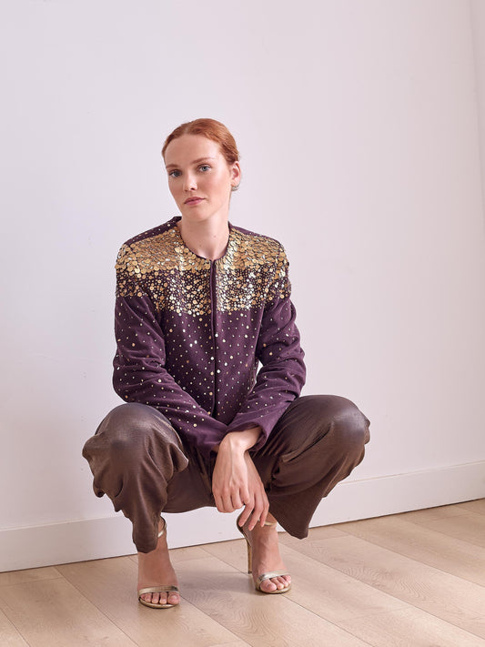 Chaqueta de terciopelo y lentejuelas