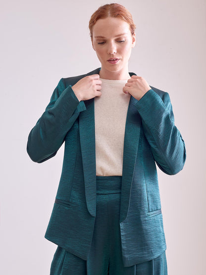 Blazer de viscosa verde