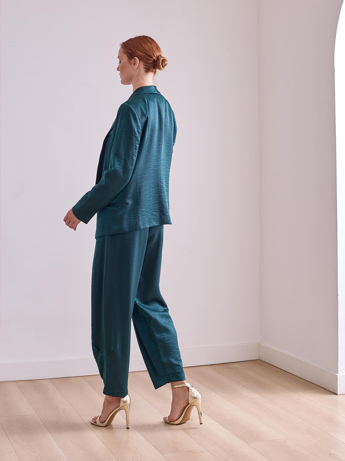 Blazer de viscosa verde