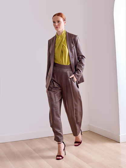 Blazer marrón de viscosa