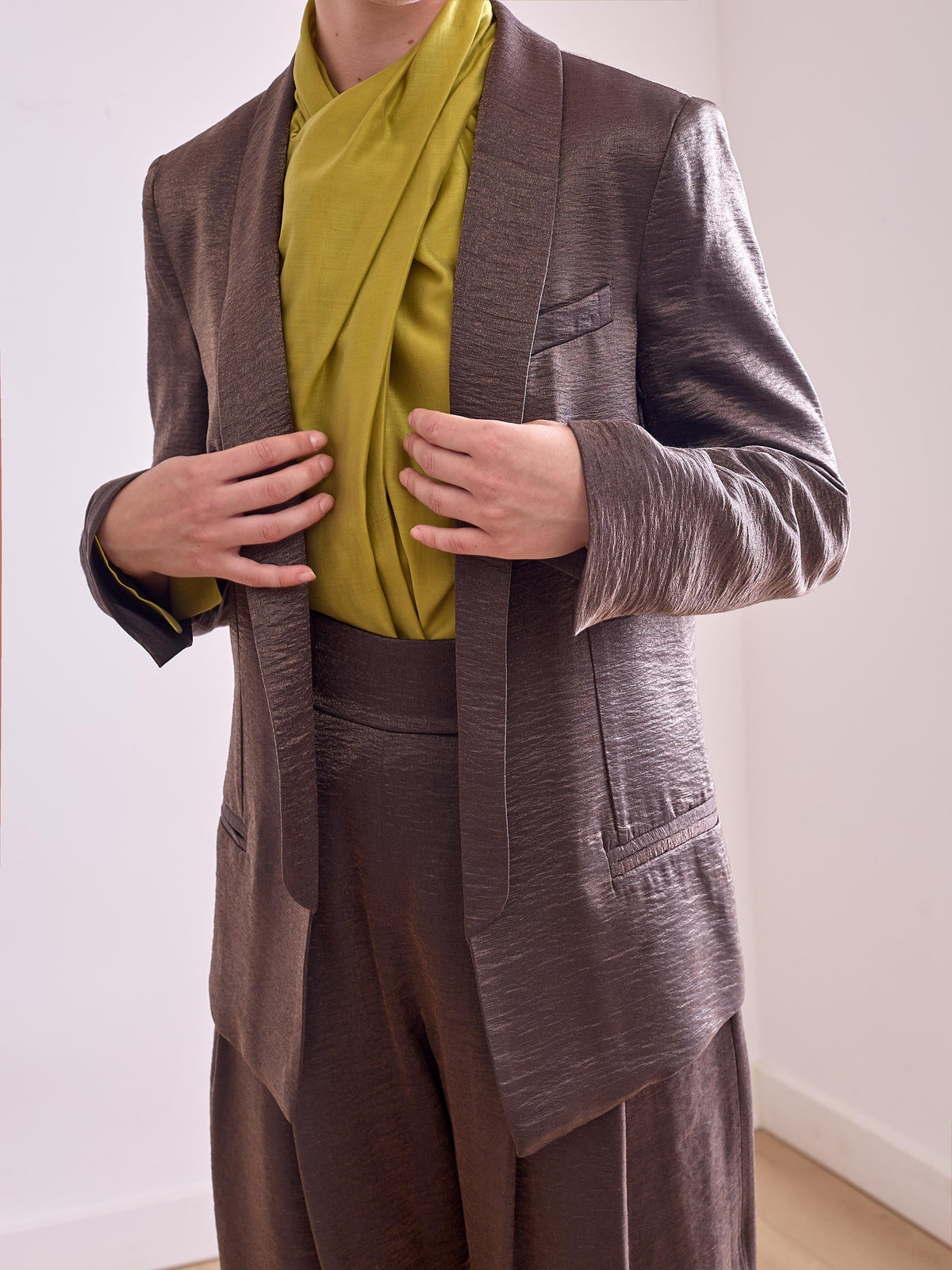 Blazer marrón de viscosa