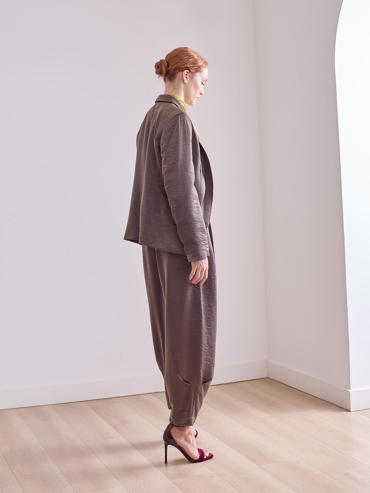 Blazer marrón de viscosa