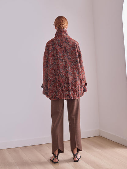 Cazadora teja estampada